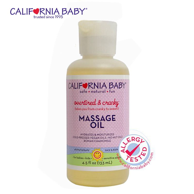 美国直邮California Baby加州宝宝抗疲劳祛烦躁按摩婴儿油113ml