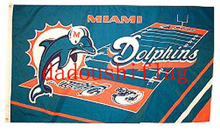 Foreign Trade Football Dolphins Flag NFL Miami Dolphins Flag NHL MLB NBA FLAG