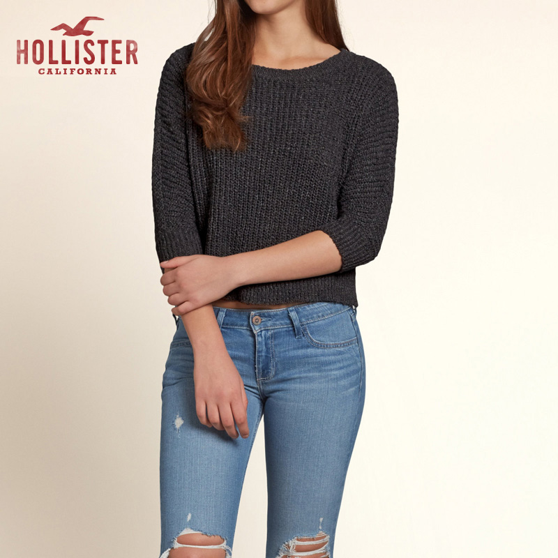 Hollister 粗平针毛线衫 女 87494