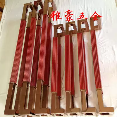 Rose gold door handle Frameless glass door handle Modern stainless steel handle Chinese door handle Sliding door handle