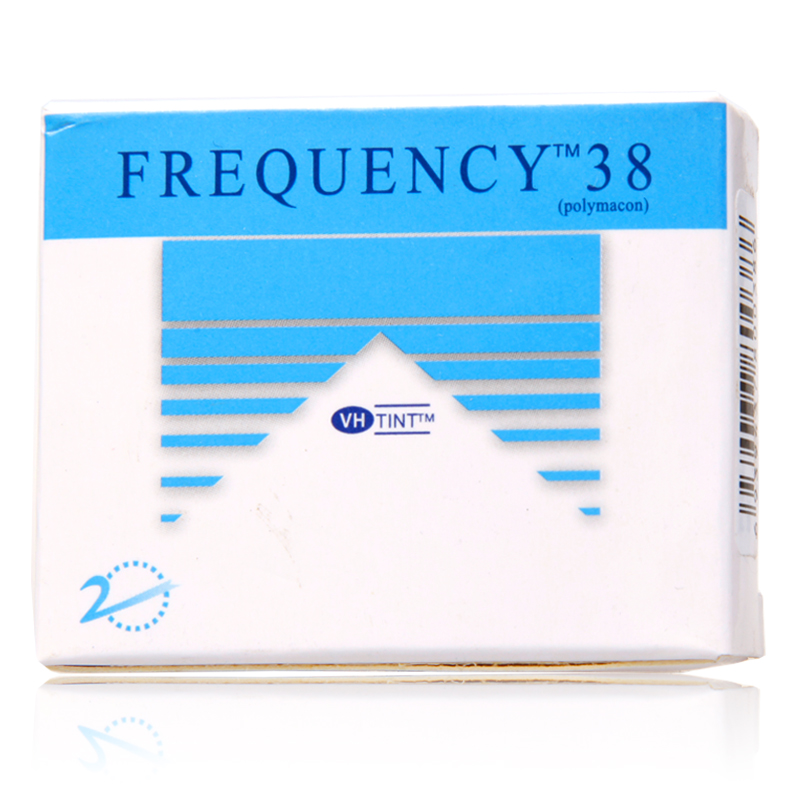 库博酷柏半年抛隐形眼镜2片装frequency 38近视矫正舒适透氧 SK