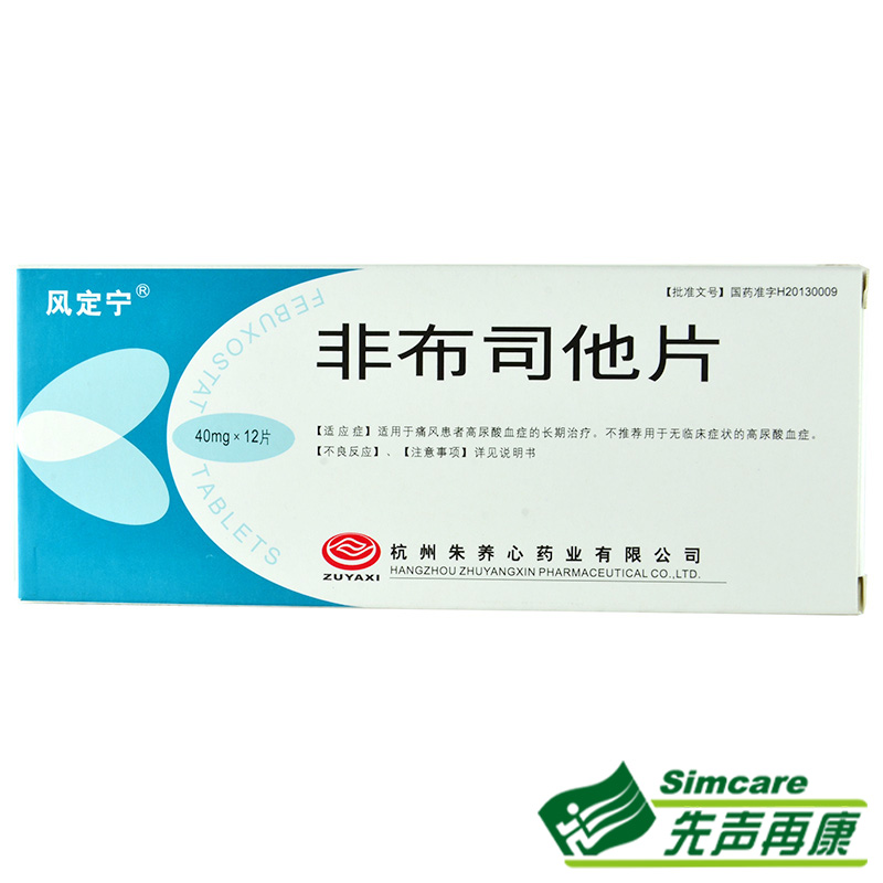 风定宁 非布司他片 40mg*12片/盒