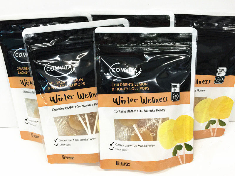New Zealand Konvita candy lemon Honey lollipop Wu Zun neinei throat problems 10 packs