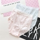 6 mảnh hoa và thêu cơ sở cotton quần short nữ tam giác đồ lót kích thước trung bình lớn eo quần short quần lót nịt bụng Tam giác