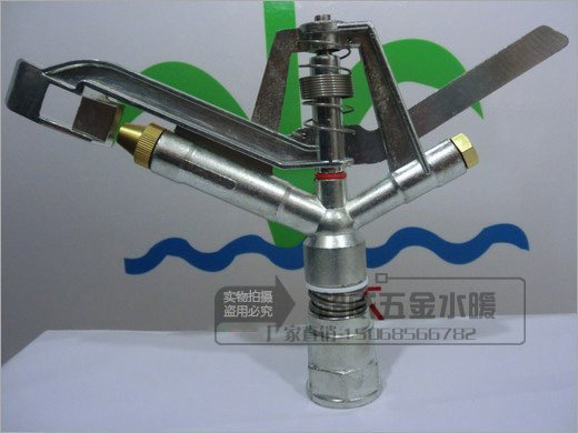 1 inch DN25 360° zinc alloy color lawn nozzle green spray irrigation double nozzle rotation irrigation tool