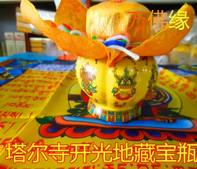 Tibetan Buddhist supplies treasure bottle Taer Monastery Gizang eight auspicious treasure bottle height 11cm