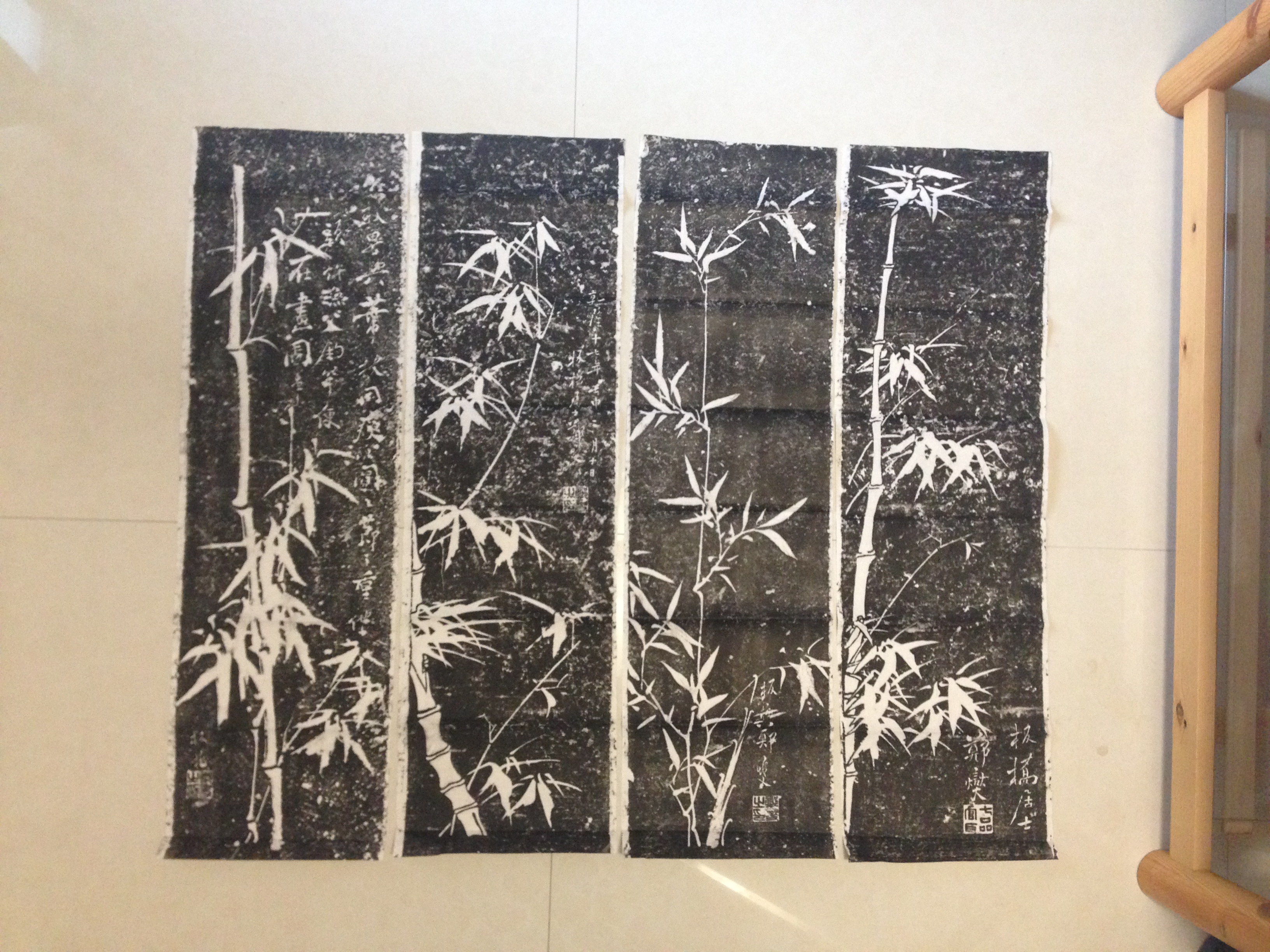 Inscriptions on rubbings Zheng Banqiao (Four screens of bamboo in Banqiao and four screens) Yang Wen Yin Wen Qufu Three Treasures
