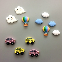 Creative cute cartoon car bus hot air balloon refrigerator sticker magnet Magnetic photo diy sticker whiteboard sticker