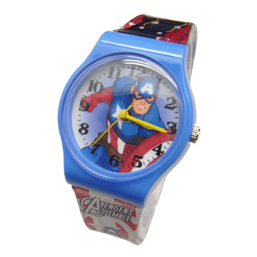 台湾官网直邮进口【Marvel漫威】 卡通表(大) - 美国队长系列