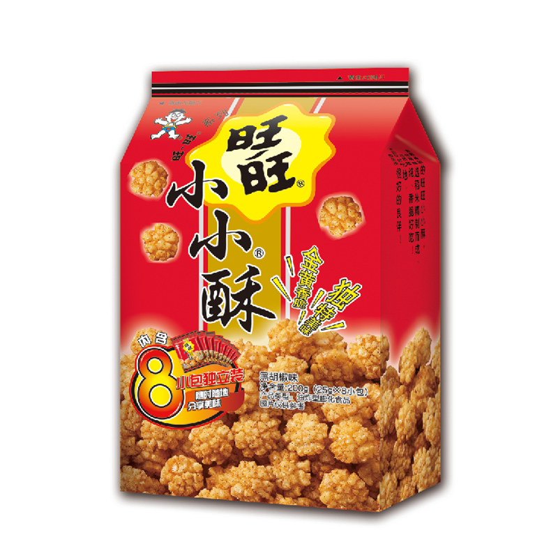 【天猫超市】旺旺 小小酥 200g 黑胡椒味 25g*8小包 零食礼物