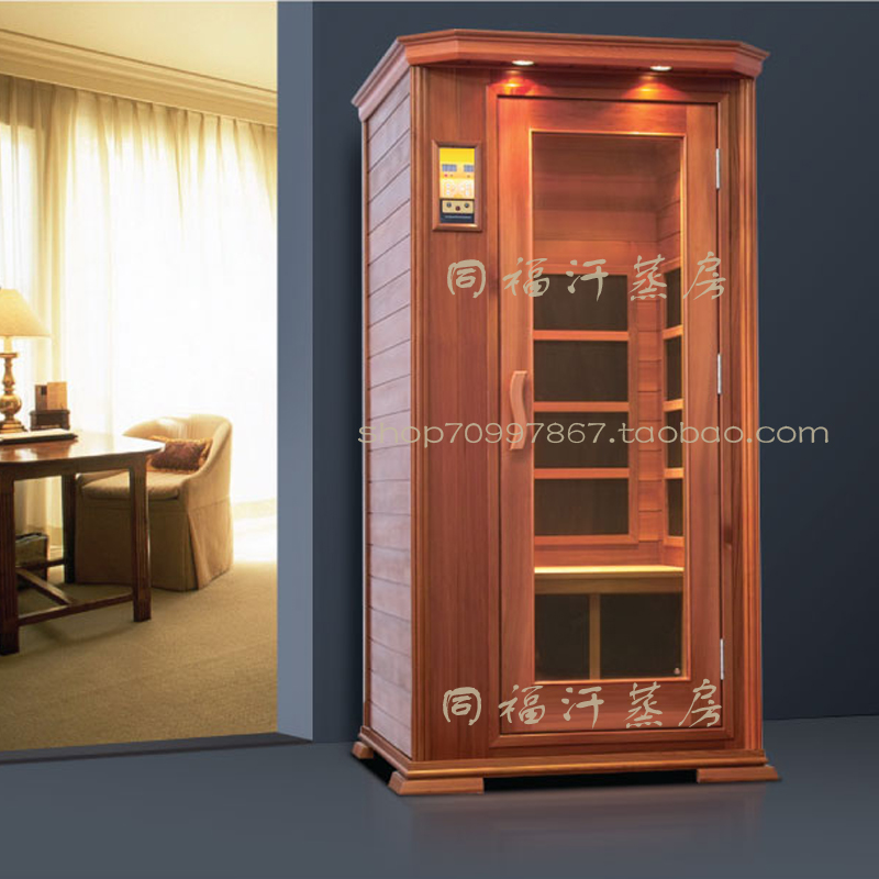 Single red cedar sweat steam room Household far infrared sauna room Double Red Cedar biological spectrum energy house