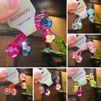 Hàn Quốc trẻ em pha lê bóng tóc vòng màu tương phản cắt kẹo màu tóc phụ kiện tóc dây cao su ban nhạc cô gái tóc băng đầu dây cao su kẹp tóc nơ hàn quốc