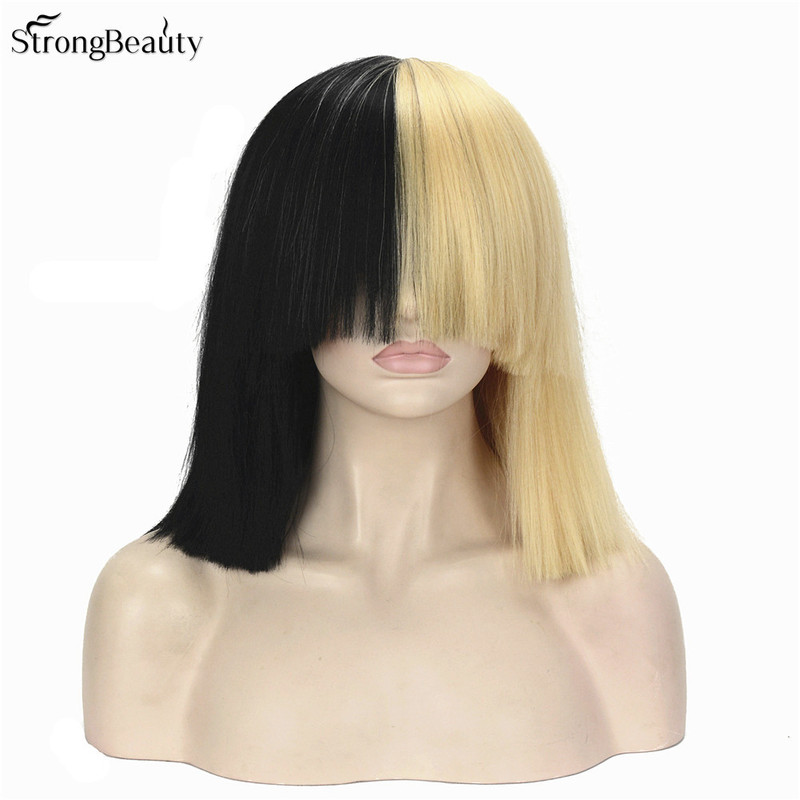 Sia Xiya Wig Black and Gold Dual-Tone Bobo Short Hair This Is Acting Black and Gold Mixed Color Cos Wig Sia Xiya Wig Black and Gold Dual-Tone Bobo Short Hair This Is Acting Black and Gold Mixed Color Cos Wig
