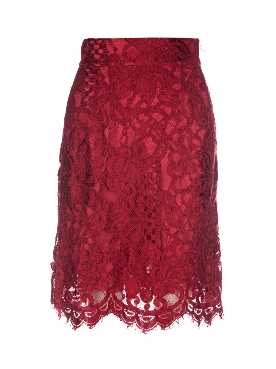 Dolce&Gabbana 红色蕾丝半身裙