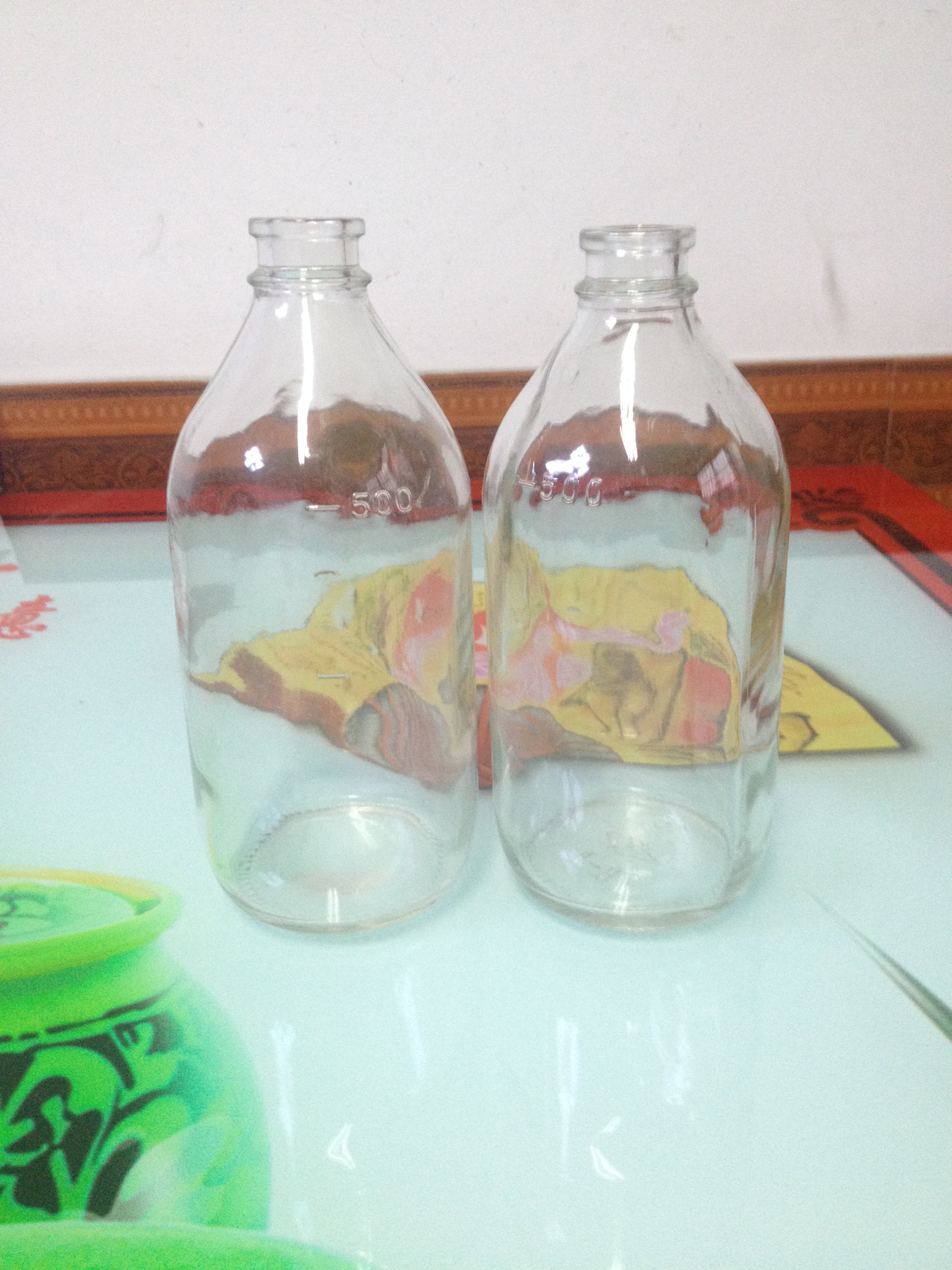500ml infusion bottle saline bottle large diameter glass bottle