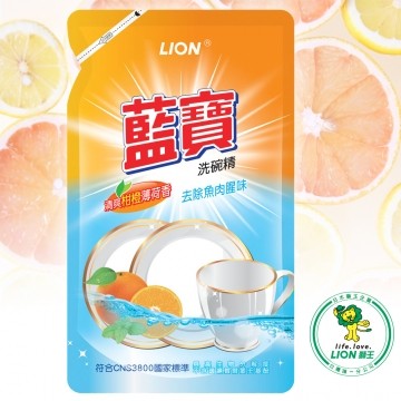 【LION 蓝宝】 洗碗精补充包800g-柑橙薄荷台湾官网直邮进口