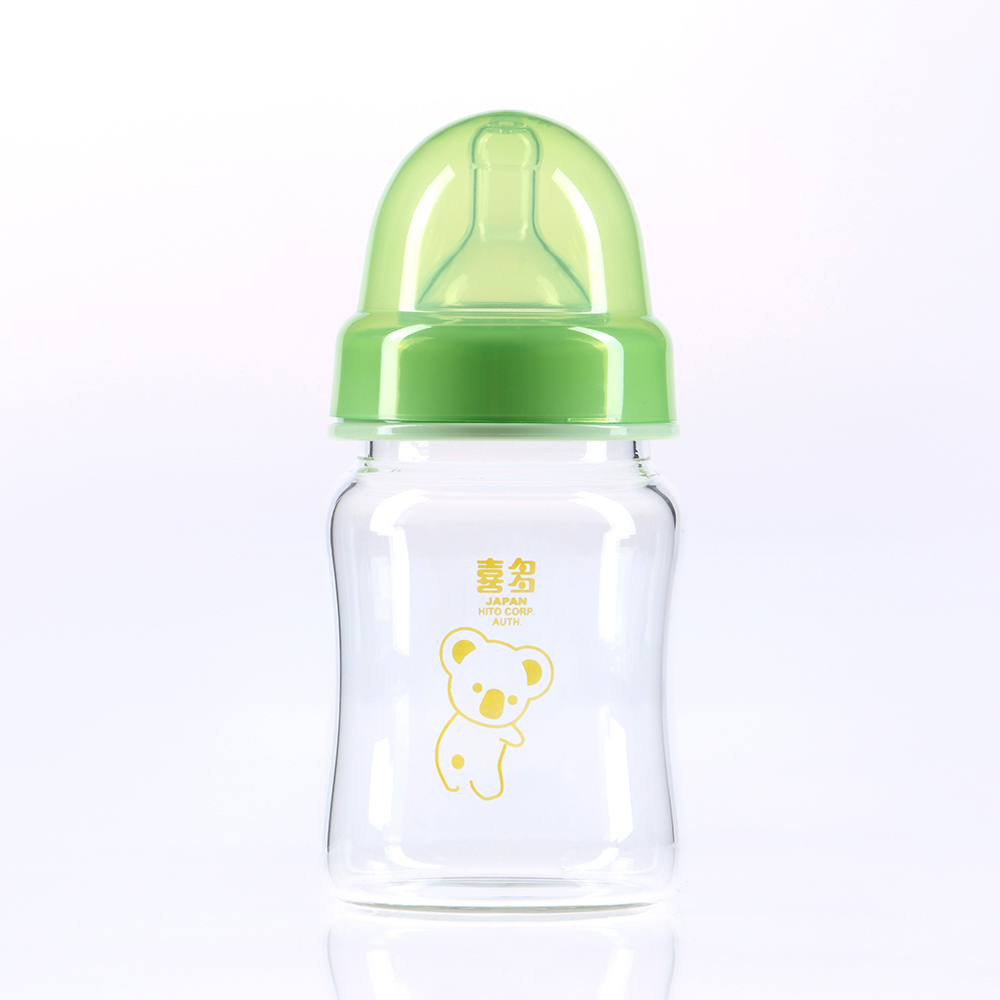 喜多宽口径易握型超耐温玻璃奶瓶S150ml 婴儿奶瓶
