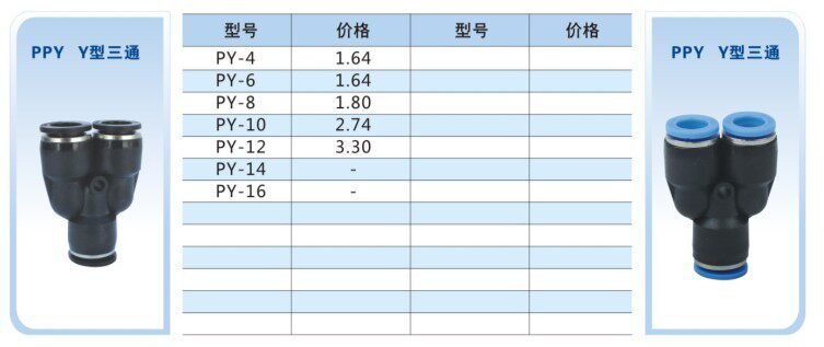 CHPISCO PIESQUE LUOKELLI Lokable pneumatic joints Y type three-way PY-4 Y type three-way joint-Taobao