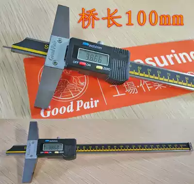 Depth ruler with needle 0-200*0 01mm Digital tip depth caliper width 100mm