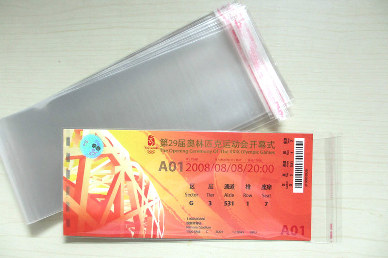 2008 Beijing Olympic Games Ticket protection bag Banknote ticket protection bag 100