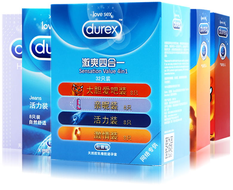【苏宁易购】杜蕾斯避孕套 激爽四合一32只安全套 成人情趣用品