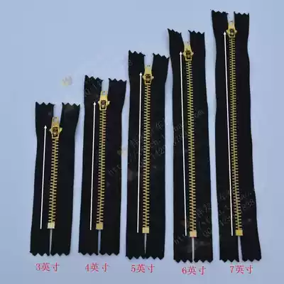 Jeans Zipper Copper Tooth Metal Zipper Pants Head Pocket Pty Opening Zipper 34567 Inch Pocket Zipper