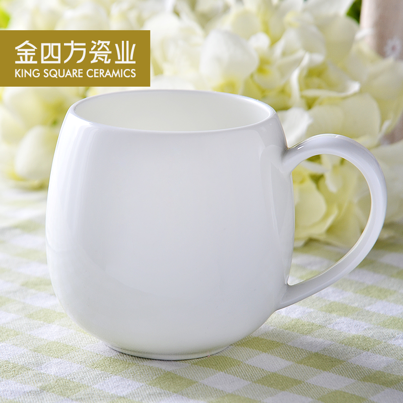 Gold square breakfast cup ipads China mugs creative office cup coffee cup ceramic cups milk cup, valentine