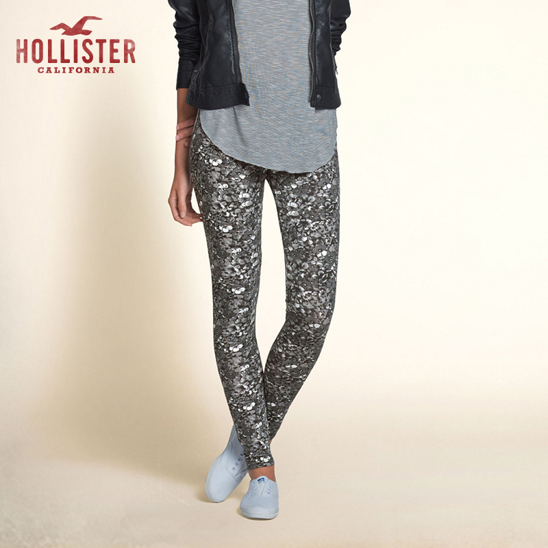 Hollister 黑白图案打底裤 女 82607 KI347-4316