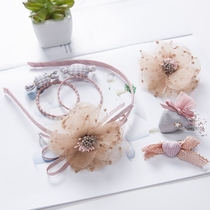 Girls Hair hair headband Lace flower Korean Childrens hair accessories Cute girl hairpin headdress Baby hair rope hair circle