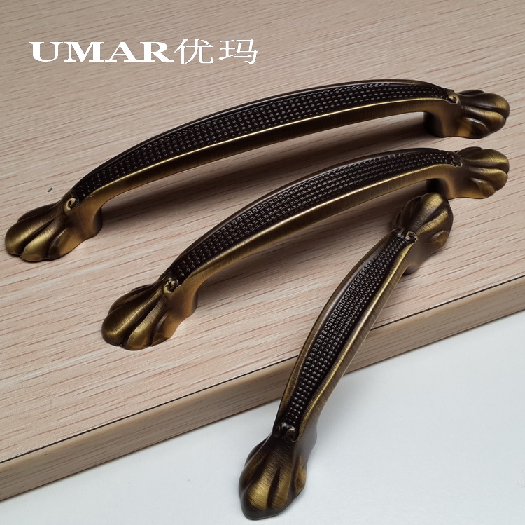 UMAR Youmau European-style overall cabinet door handle full copper American drawer handles furniture pure copper cabinet door handle