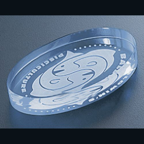 Acrylic transparent paper town oval plexiglass paperweight factory direct custom pattern logo screen printing