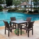 Nội thất ngoài trời sân vườn ngoài trời mây bàn ăn và ghế kết hợp giải trí wicker ghế ba hoặc năm bộ bàn ghế ban công ghế ngồi ngoài trời Bàn ghế ngoài trời / sân