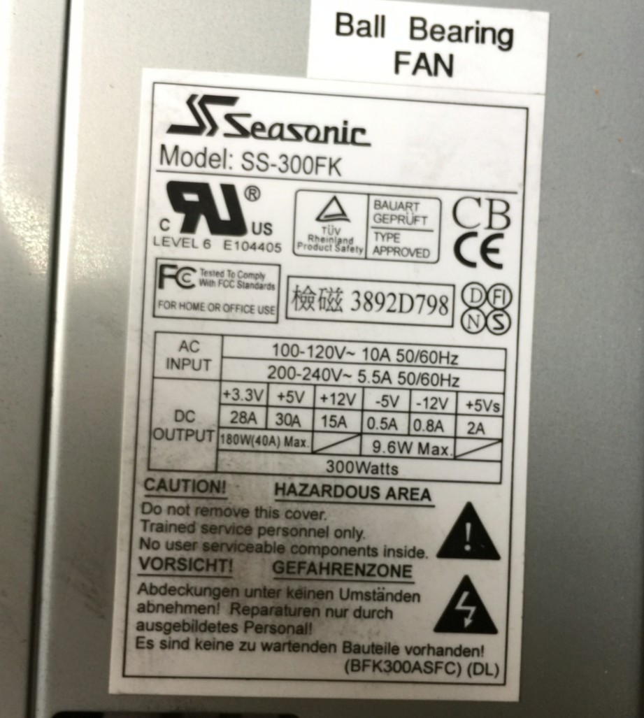 Original assembly and disassembly Seasonic sea rhyme SS-300FK rated 300W server power supply Shanghai spot
