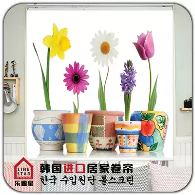 Imported pattern roller blinds Custom bedroom powder room bathroom waterproof full and half shading shading louver roller blinds lifting curtain