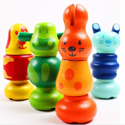 Beautiful children Early teaching Puzzle Hands-on Toy Screws Animal Doll Nuts Knock-down Combined Toys 1-3 years old