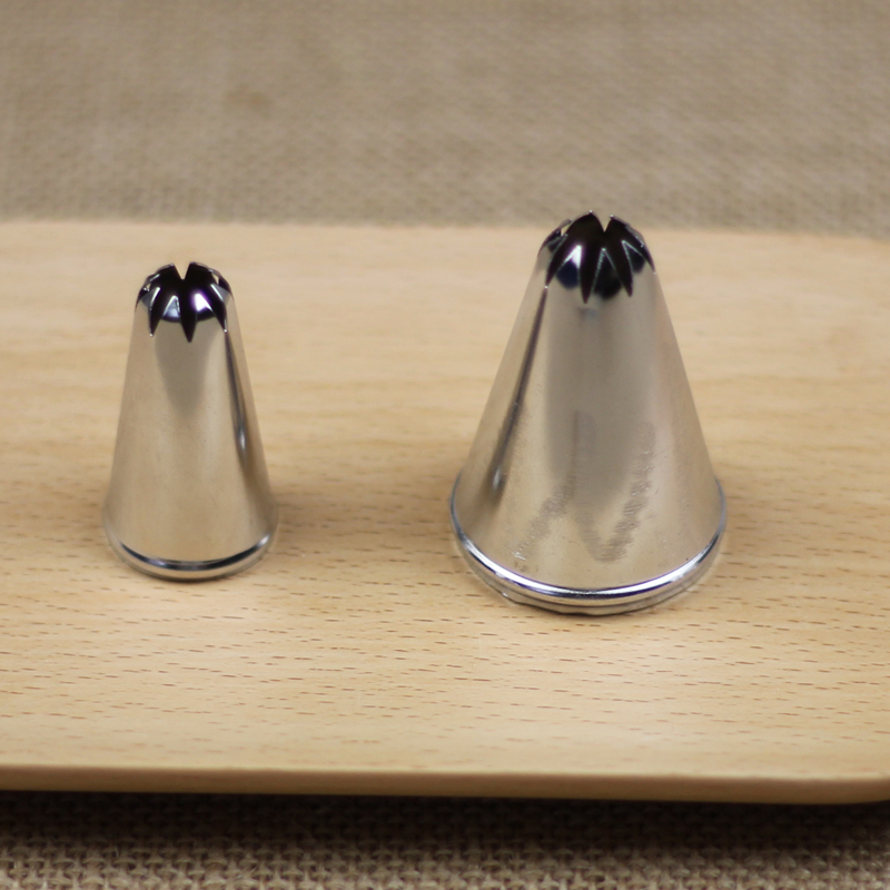 Stainless steel cookie round head grass 5 6 8 10 teeth flower basket tornado rose cake mounting mouth