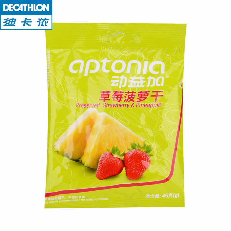 迪卡侬 动益加草莓菠萝混合口味水果干补充运动营养 能量 APTONIA