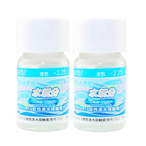 买2赠盒 海昌近视隐形眼镜 亮视水养分年抛1片装 TF
