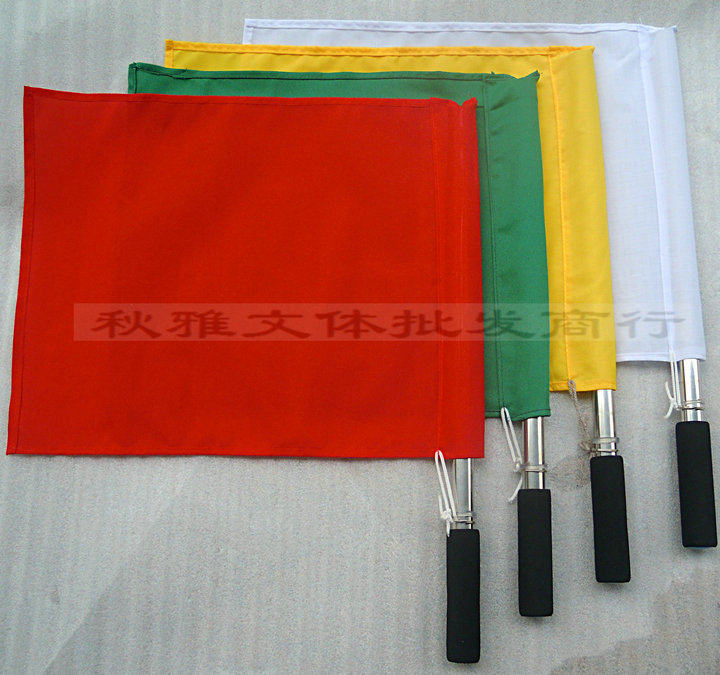 Quality Signal Flag Referee Issuing flag Side flag Competition Solid color corner flag Hand flag Stainless steel pole performance flag