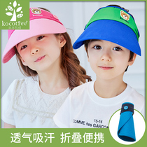 Summer childrens big cornice sun hat Baby male and female children sunscreen sun hat UV-proof cap 2-5 years old 6