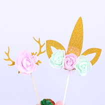 New Manufacturer Direct Marketing Meritocracy Forest Young Girl Ensemble Quality Birthday Pie Shiny Pink Decorative Flowers Deer Corner Plugin