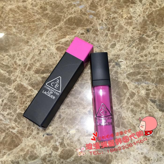 韩国正品stylenanda 3ce漆式唇彩 张馨予推荐炫彩滋润染色唇蜜