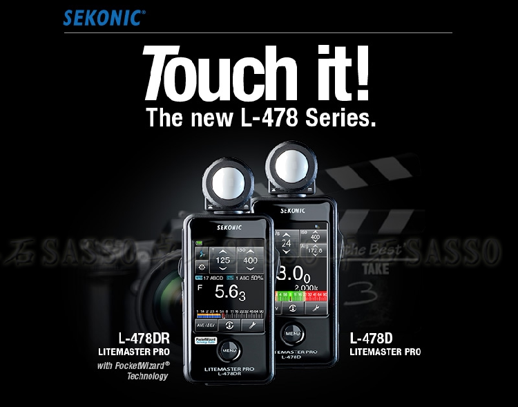 SEKONIC L-478DR KIT Touch Light Meter Set (Including 5 Degree Light Metering Head)