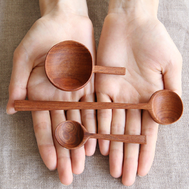 Spot Japan imports SyuRo staff hand wood spoon Japanese wood spoon small spoon long spoon