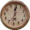 Sauna Wood Bell Wood Fields Garden Wind Hung Clock Silent Log Clock Table Solid Wood Bell Sauna Room Accessories