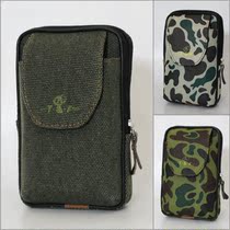 5 5 inch mobile phone pocket large screen phone bag wearing leather strap Canvas Casual Mini Men Harp small purse hanging bag