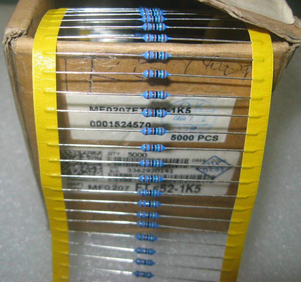 10 2 Yuan YAGEO 1 5K 1% 0207 thick copper foot metal film resistance 2X6MM-Taobao