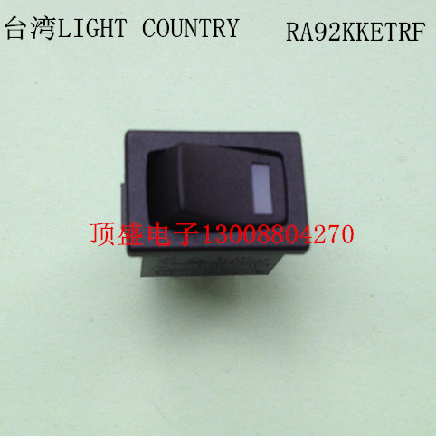 Taiwan LIGHT COUNTRY15*21 ship type switch with 3V square transparent window red light belt certification