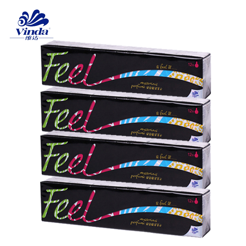维达FEEL系列手帕纸4层7张48包装纸巾(黑色魅惑香)