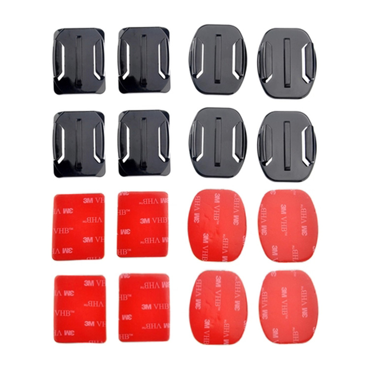 Gopro camera 3M paste plane curved hero4 helmet base 8 8 pieces 3M negative film set